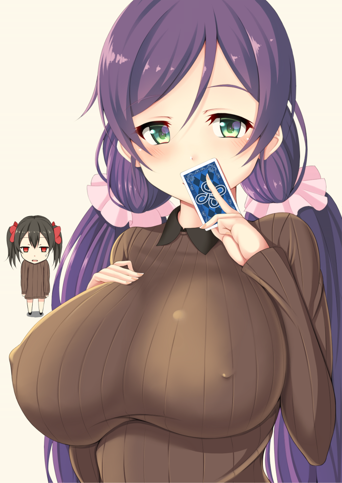 tojo nozomi and yazawa nico (love live! and 1 more) drawn by zukky