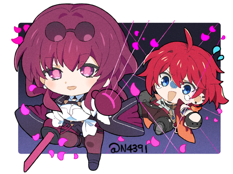 kafka and luka (honkai and 1 more) drawn by n4391