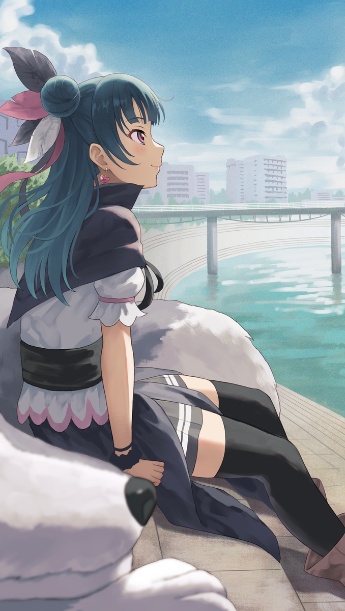 tsushima yoshiko, yohane, and lailaps (love live! and 2 more) drawn by botan_m