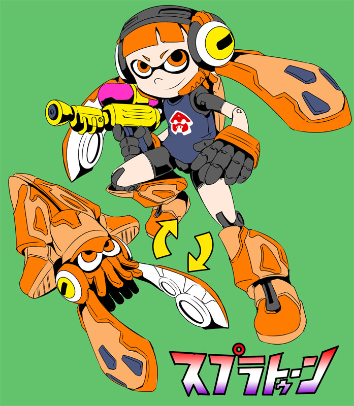 inkling player character and inkling girl (original and 3 more) drawn by kamizono_(spookyhouse)