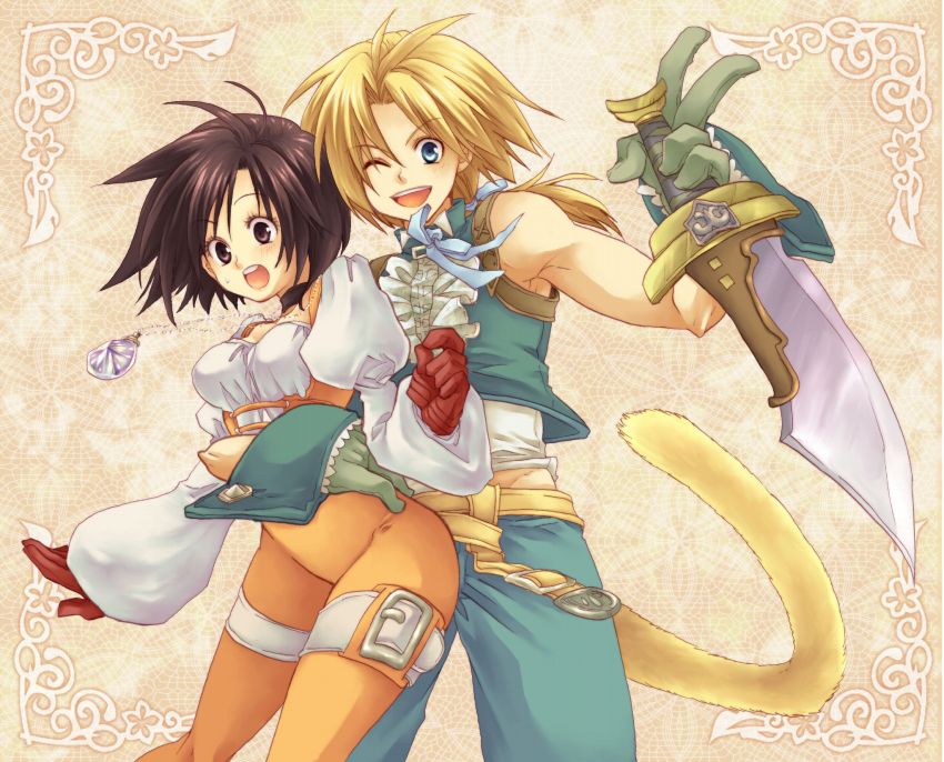 zidane tribal and garnet til alexandros xvii (final fantasy and 1 more) drawn by niwa_toriko