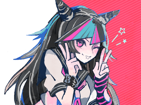mioda ibuki (danganronpa and 1 more) drawn by moa_(21energy12)