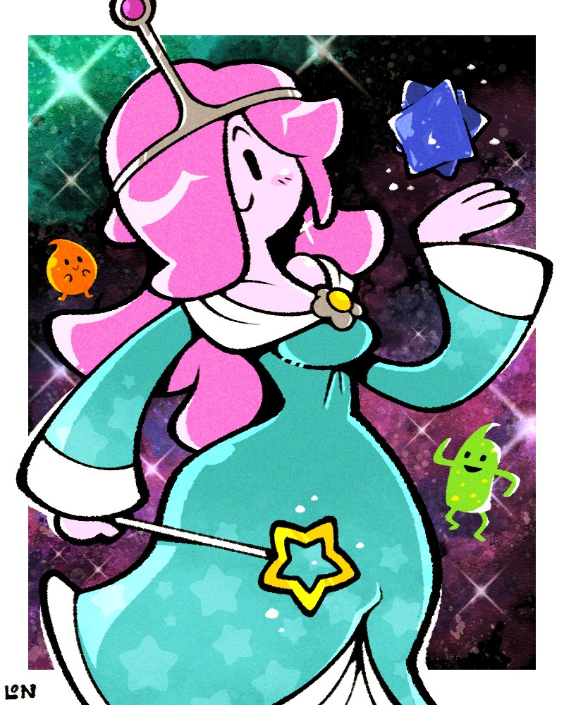 rosalina, luma, princess bonnibel bubblegum, and co-star luma (mario and 2 more) drawn by legendofnerd