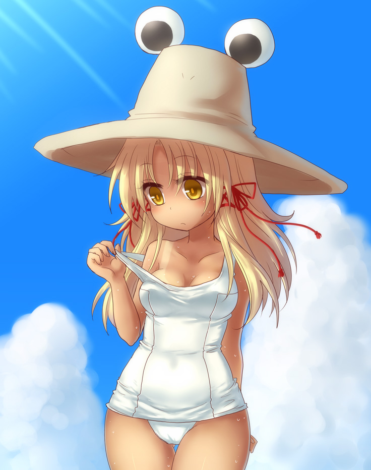 moriya suwako and pyonta (touhou) drawn by miruki
