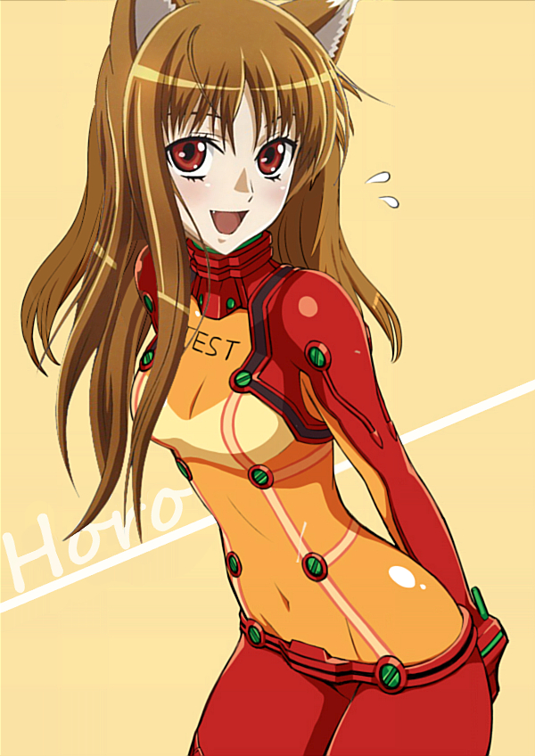 souryuu asuka langley and holo (neon genesis evangelion and 2 more) drawn by chan_co