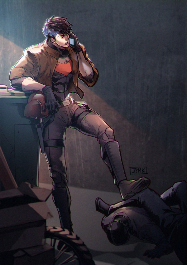 jason todd and red hood (dc comics and 1 more) drawn by jjmk-jjmk