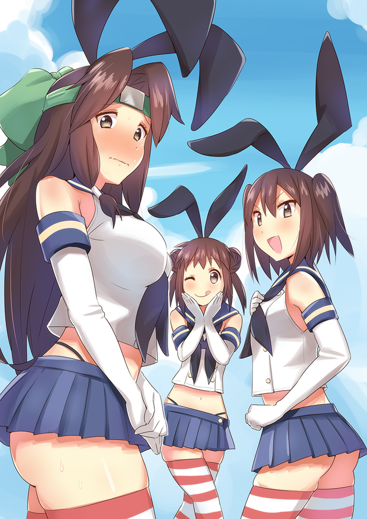 shimakaze, sendai, naka, jintsuu, jintsuu kai ni, and 1 more (kantai collection) drawn by tonarikeru
