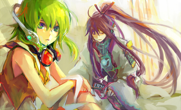 gumi and kamui gakupo (vocaloid) drawn by i-riya