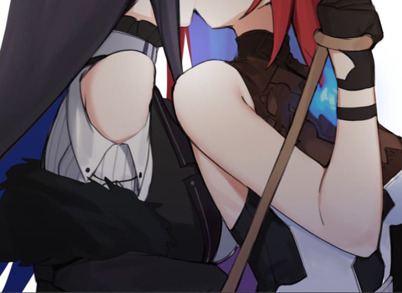 nerissa ravencroft and elizabeth rose bloodflame (hololive and 1 more) drawn by dasdokter