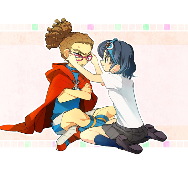 kidou yuuto and otonashi haruna (inazuma eleven) drawn by dedede