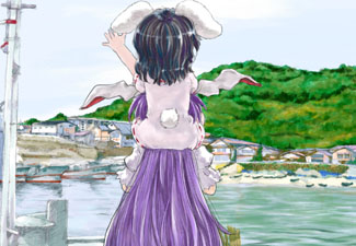 reisen udongein inaba and inaba tewi (touhou) drawn by kiriu