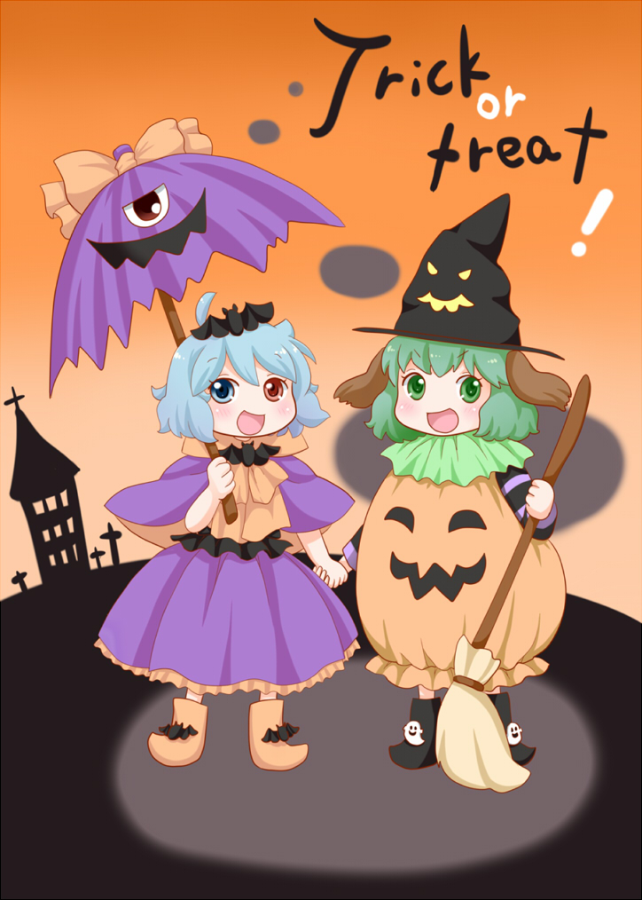 tatara kogasa and kasodani kyouko (touhou) drawn by yuzuna99