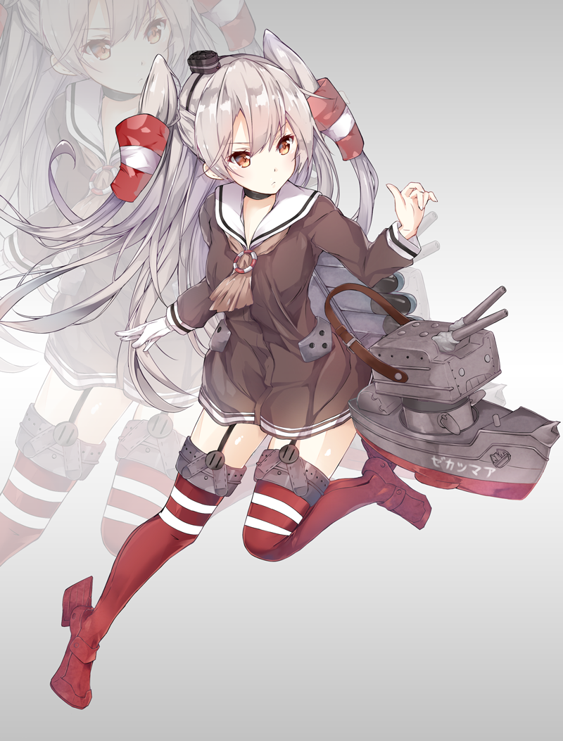 amatsukaze and rensouhou-kun (kantai collection) drawn by kuran_(yourcatissick)