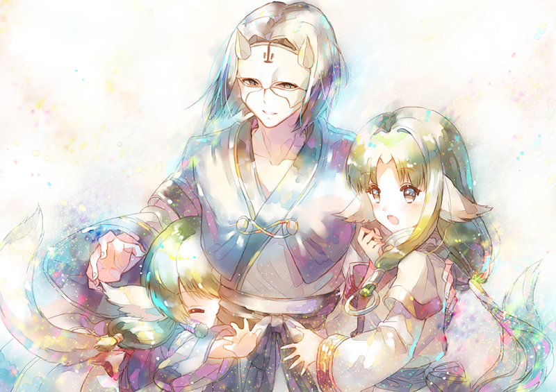 eruruu, aruruu, and hakuowlo (utawarerumono) drawn by soriya