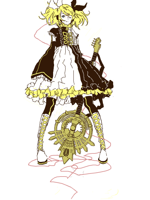 kagamine rin (vocaloid and 1 more) drawn by mam233