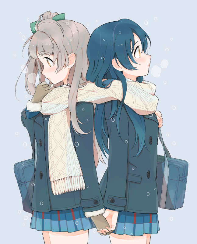 sonoda umi and minami kotori (love live! and 1 more) drawn by yuzuhara_moke