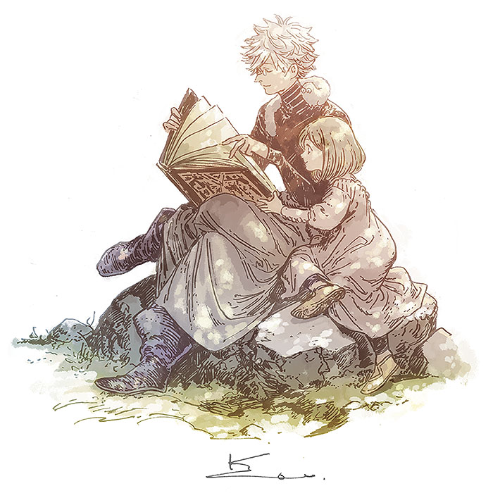 coco, qifrey, and brushbuddy (tongari boushi no atelier) drawn by shirahama_kamome