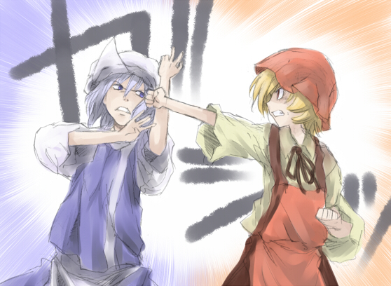 aki minoriko and letty whiterock (touhou) drawn by nekoguruma