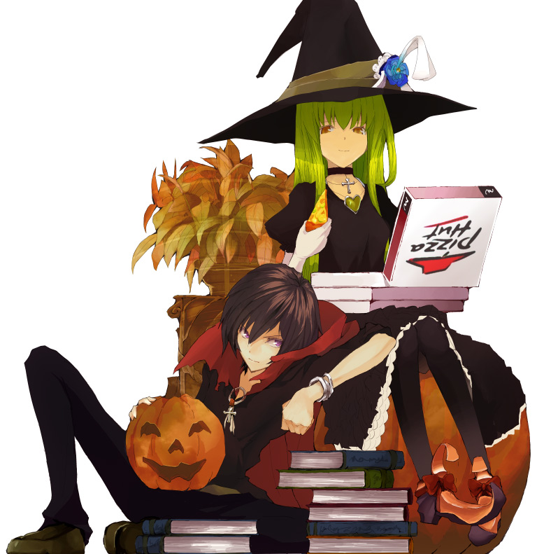 c.c. and lelouch vi britannia (code geass and 1 more) drawn by tsuki_yuuhi