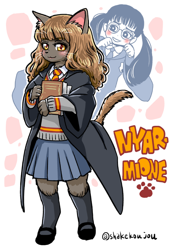 hermione granger and myrtle warren (wizarding world and 2 more) drawn by shake-o