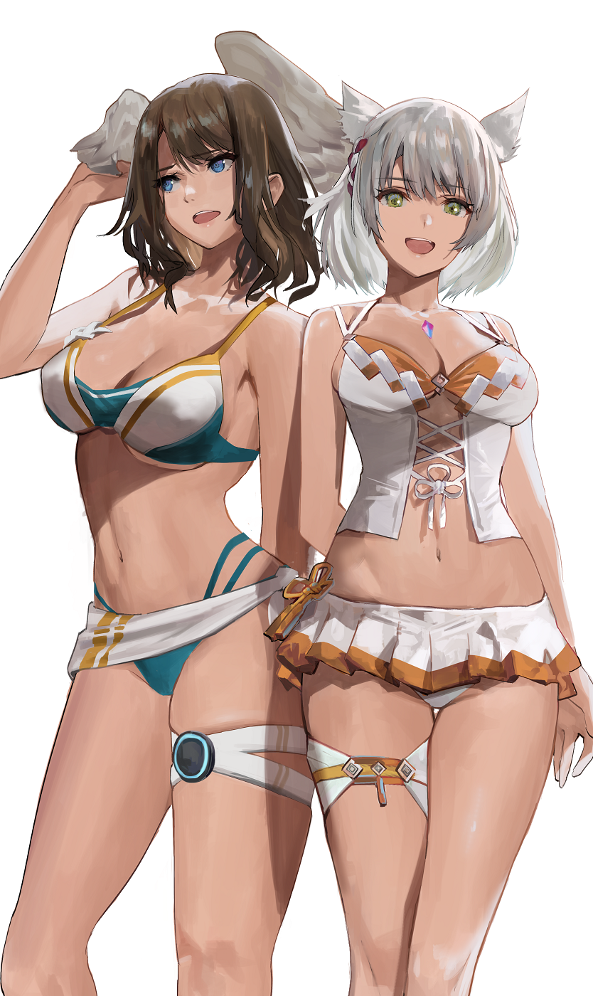 mio and eunie (xenoblade chronicles and 1 more) drawn by j@ck
