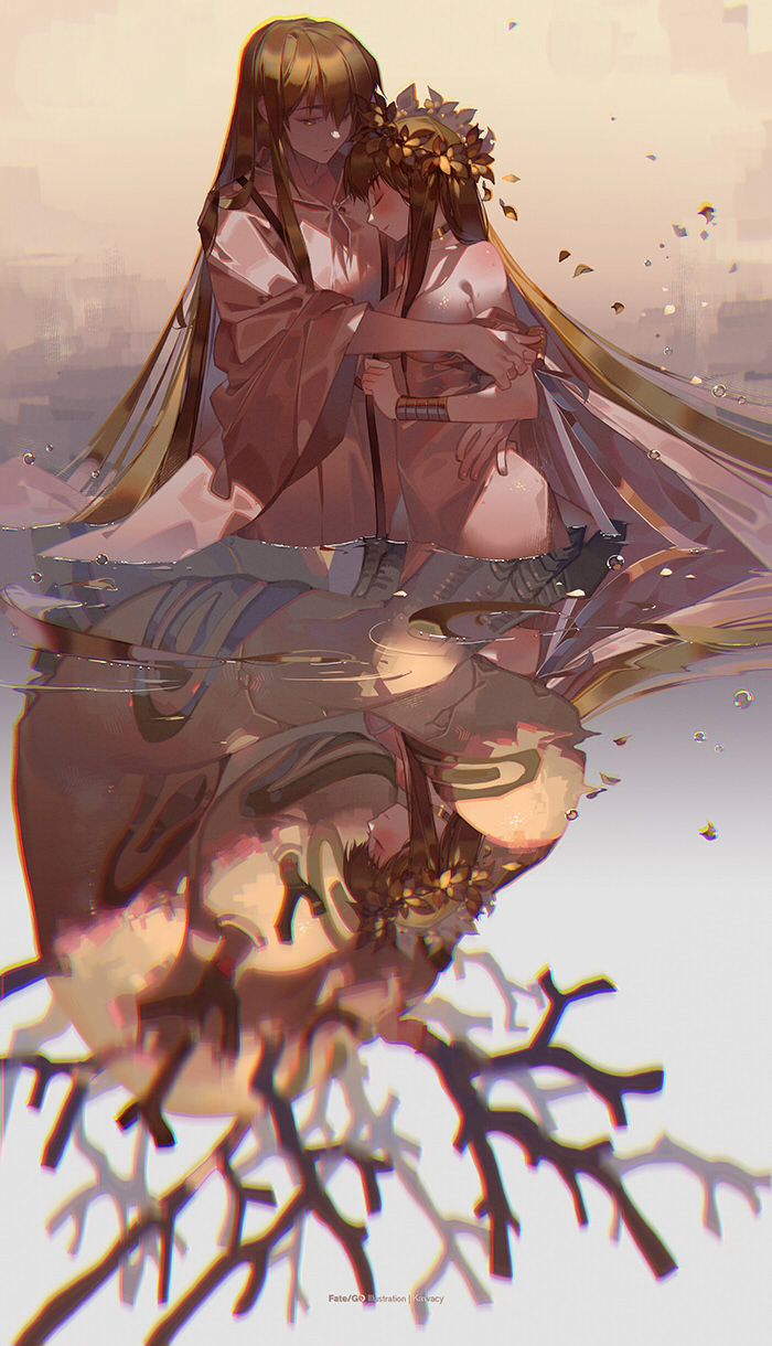 enkidu and shamhat (fate and 1 more) drawn by kawacy