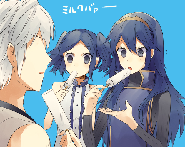 lucina, male robin, and cynthia (fire emblem and 1 more) drawn by ameno_(a_meno0)