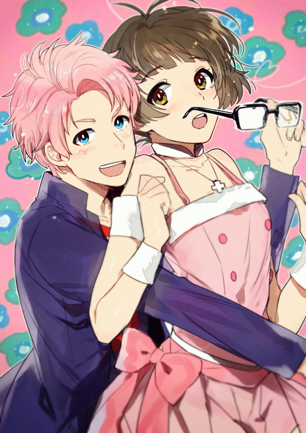 akizuki ryo and kabuto daigo (idolmaster and 2 more) drawn by hoshimaru_daichi