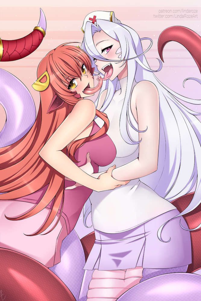 miia and saphentite neikes (monster musume no iru nichijou and 1 more) drawn by lindaroze