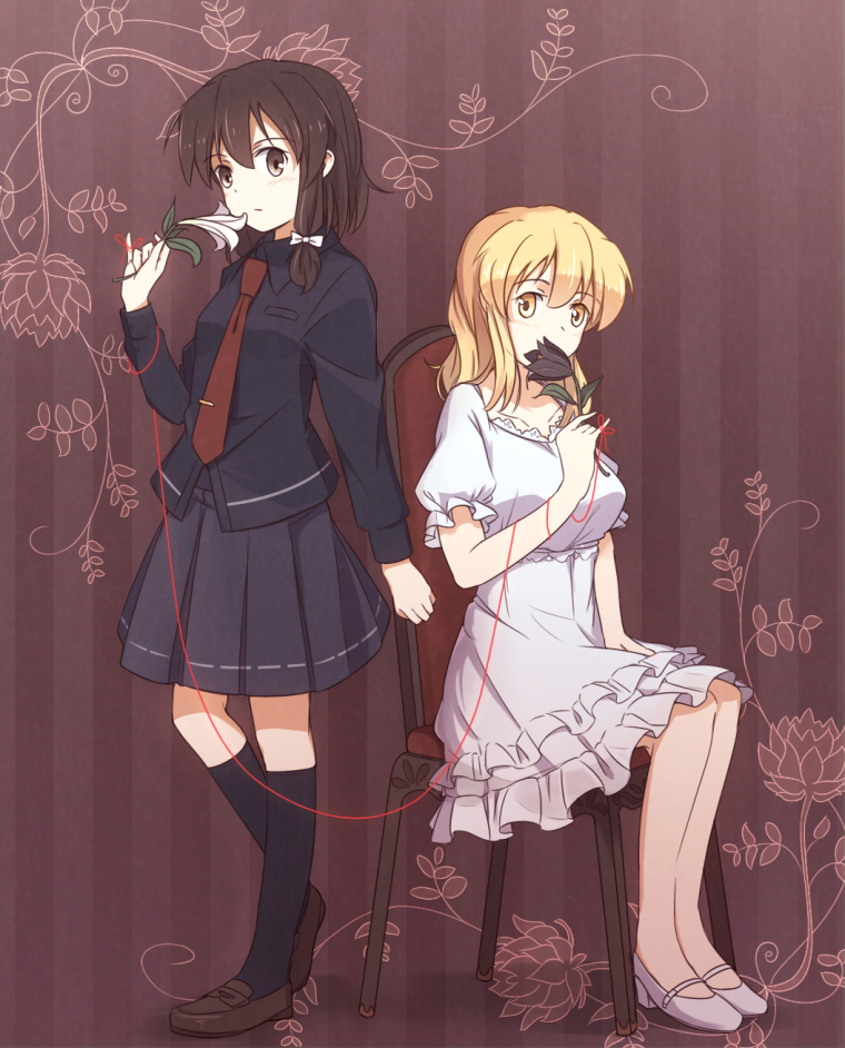 usami renko and maribel hearn (touhou) drawn by unagi_sango