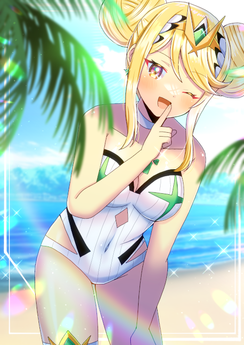 mythra (xenoblade chronicles and 1 more) drawn by kou_hiyoyo