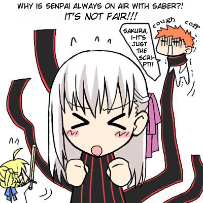 artoria pendragon, saber, emiya shirou, matou sakura, and dark sakura (fate and 1 more)