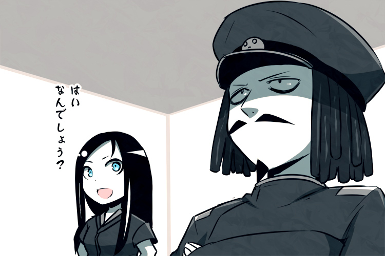 admiral, ru-class battleship, abyssal admiral, and admiral suwabe (kantai collection) drawn by k-suwabe