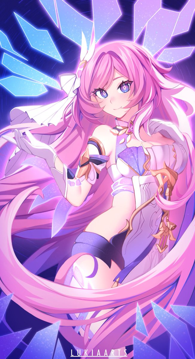 elysia (honkai and 1 more) drawn by lukaa