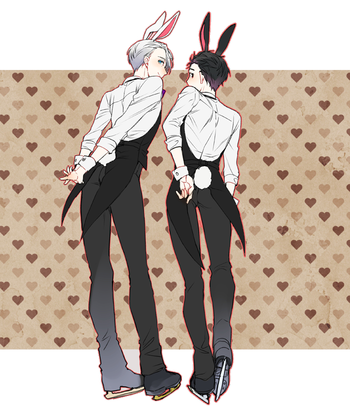 katsuki yuuri and viktor nikiforov (yuri!!! on ice) drawn by kuroemon