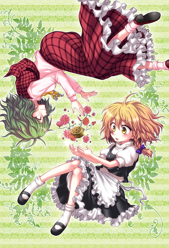 kirisame marisa and kazami yuuka (touhou) drawn by mokku