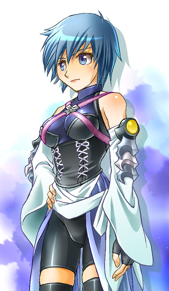 aqua (kingdom hearts and 1 more) drawn by iri