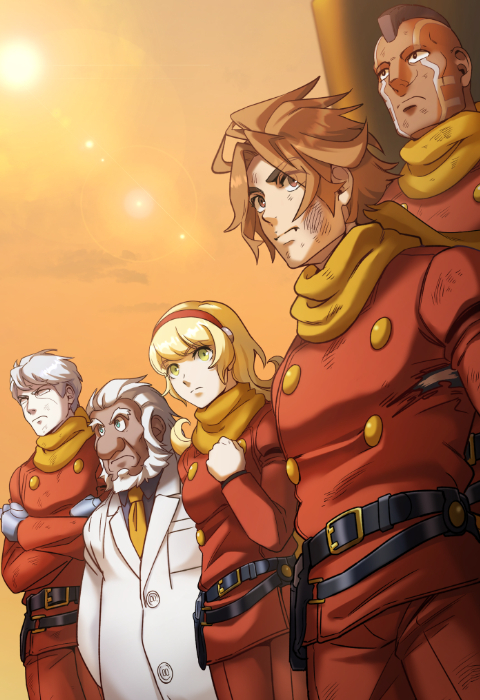 francoise arnoul, shimamura joe, albert heinrich, geronimo jr, and isaac gilmore (cyborg 009) drawn by tanaotanako