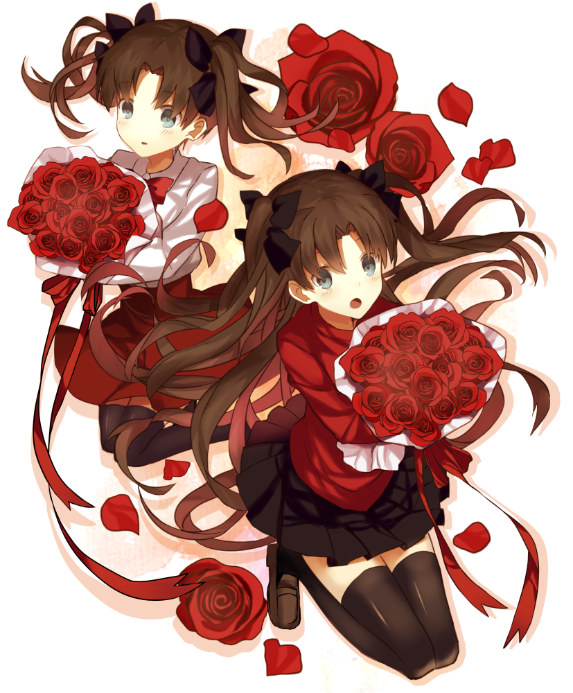 tohsaka rin (fate and 2 more) drawn by mashima_saki_(mashimasa)