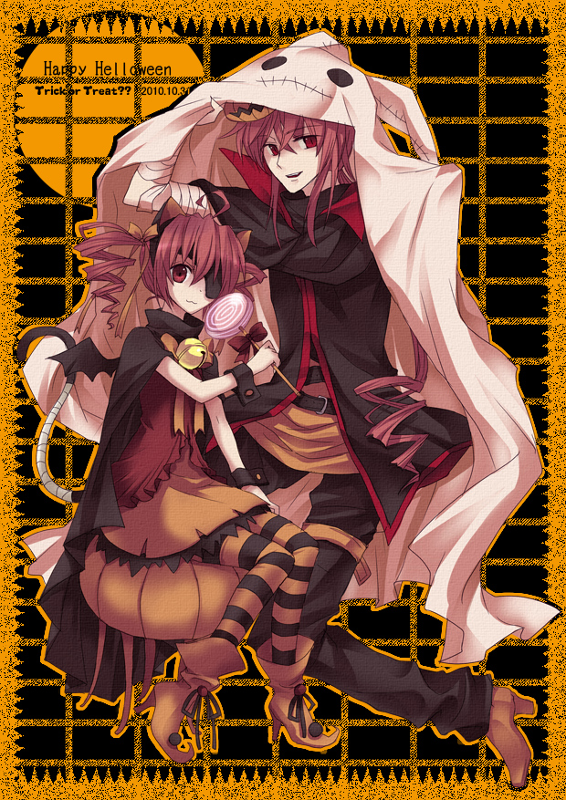 kasane teto and kasane ted (utau) drawn by kanjuku_pain