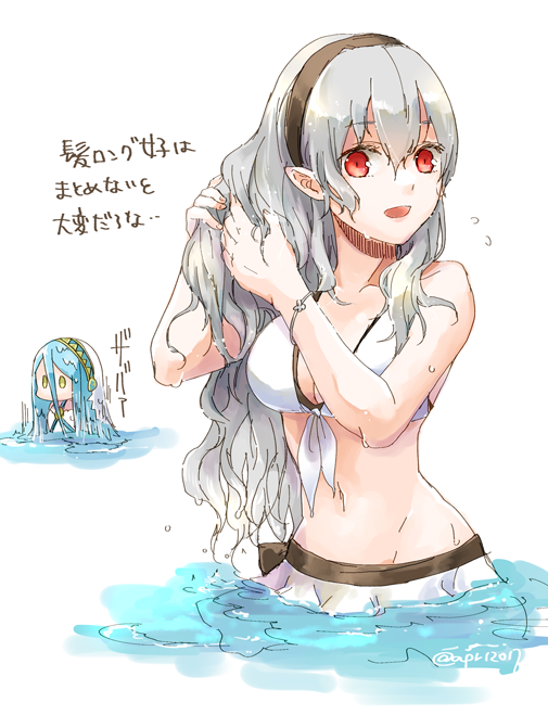 female corrin and azura (fire emblem and 2 more) drawn by robaco