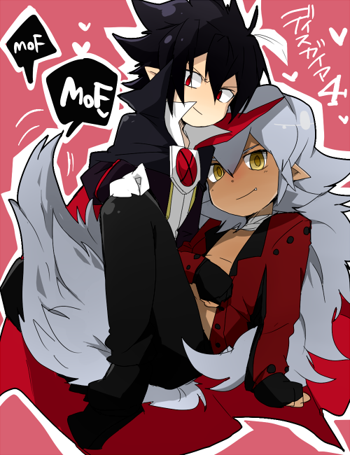 valvatorez and fenrich (disgaea and 1 more) drawn by oniku_(mndayo)