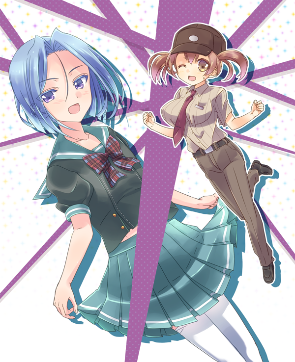 sasaki chiho and sarue mitsuki (hataraku maou-sama!) drawn by timothy_(yaiemu)