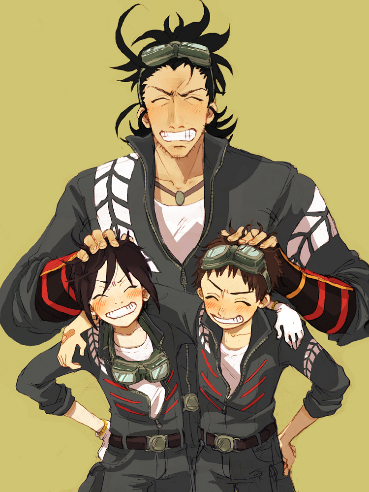 yagen toushirou, atsushi toushirou, and nihongou (touken ranbu) drawn by mame_(ballet2604)