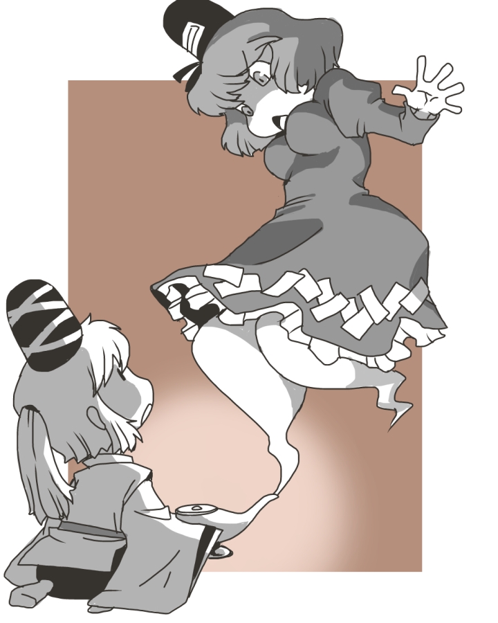 mononobe no futo and soga no tojiko (touhou) drawn by onikobe_rin