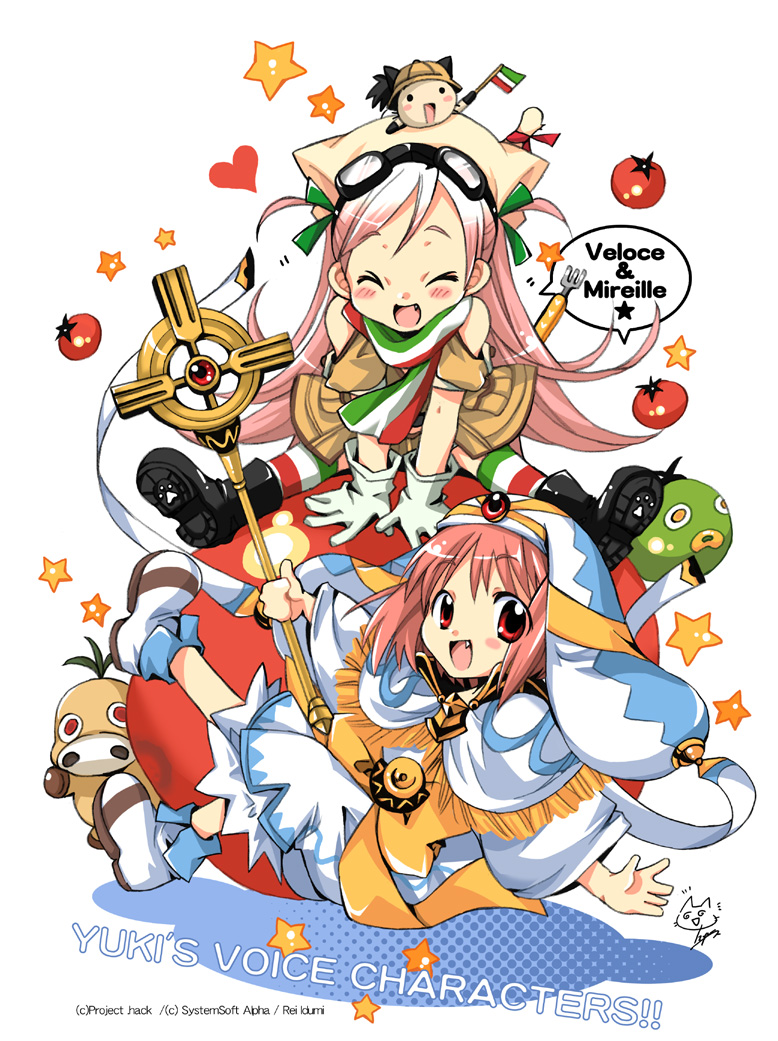 mireille, grunty, and veloce (.hack// and 2 more) drawn by izumi_rei
