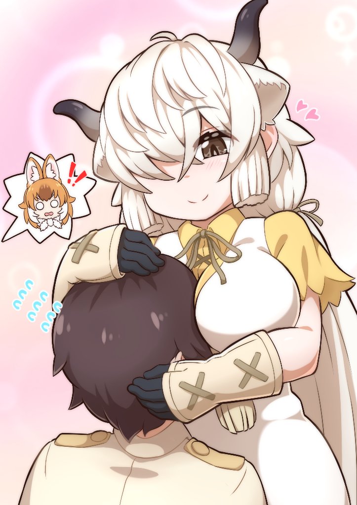 captain, dhole, and yak (kemono friends and 1 more) drawn by ev_(kemomimizuku)