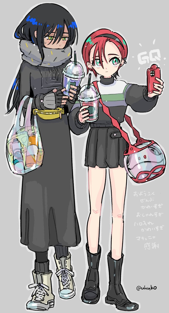 amate yuzuriha and nyaan (gundam and 1 more) drawn by uhana