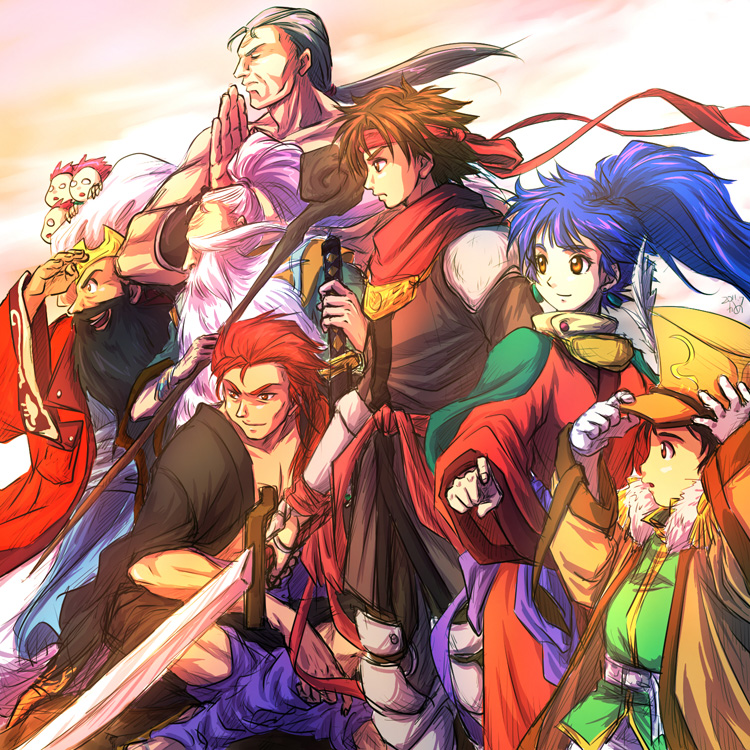 kukuru, arc, tosh, poco, gogen, and 2 more (arc the lad) drawn by poo-kame