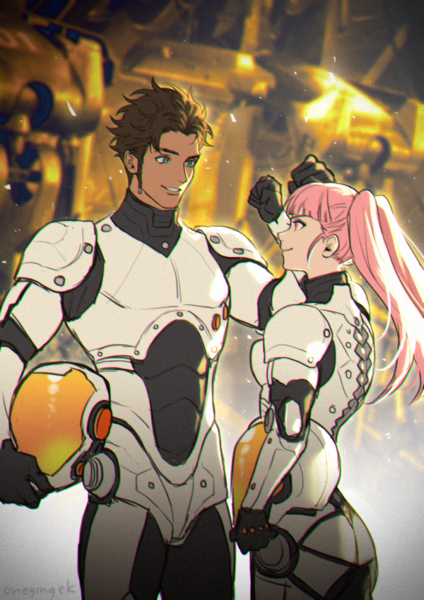 hilda valentine goneril and claude von riegan (fire emblem and 2 more) drawn by onegingek